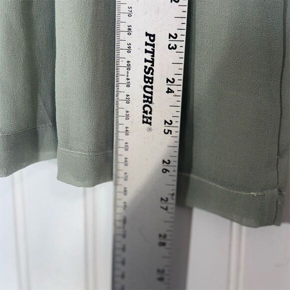 Vintage Fleurs Elegant Additions Sage Green Sheer Embroidered Blouse XL Boho - Picture 5 of 7